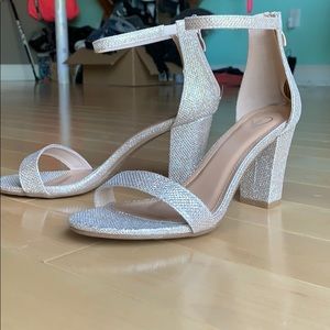 Rose gold sparkle heels